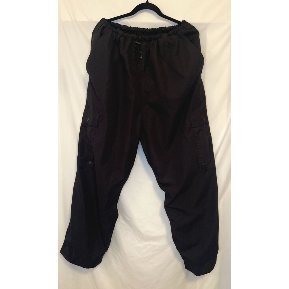 Mens Stearns Dry Wear Rain Pants Black Cargo Mesh Lined Legs Snap Size Large